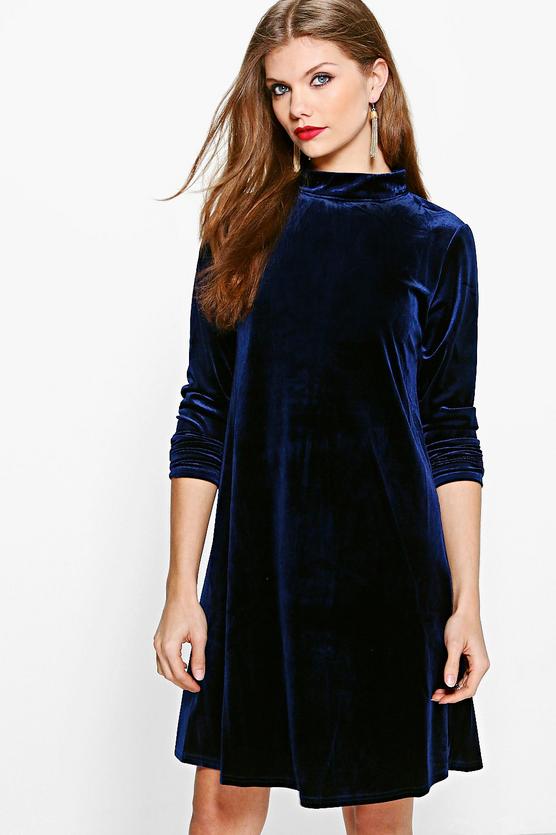 Tall Olivia Velvet Keyhole Detail Dress